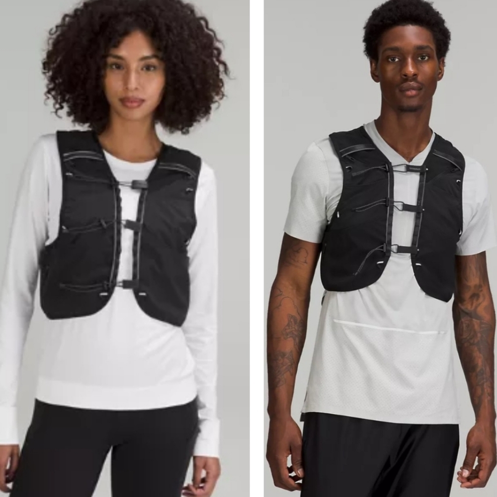 Lululemon Unisex Fast and Free Run Vest Adjustable Closures In Black Size M/L